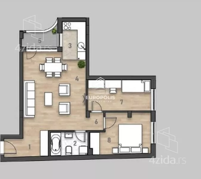 Trosoban stan | 4zida