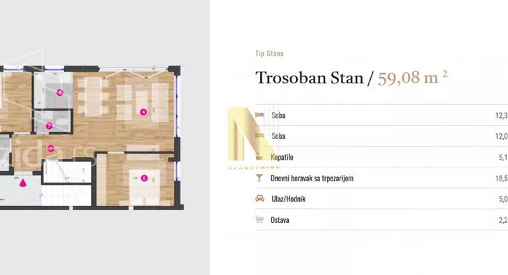 Trosoban stan | 4zida