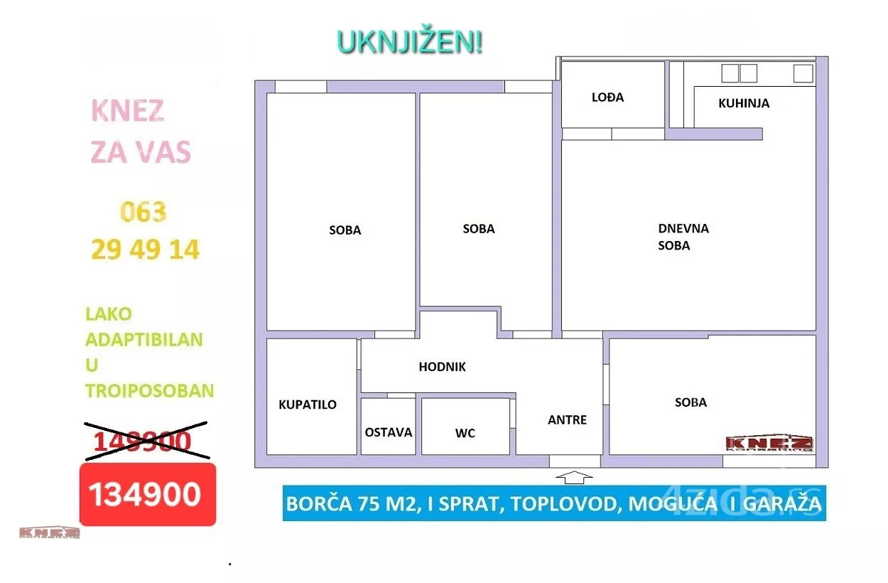 Trosoban stan | 4zida