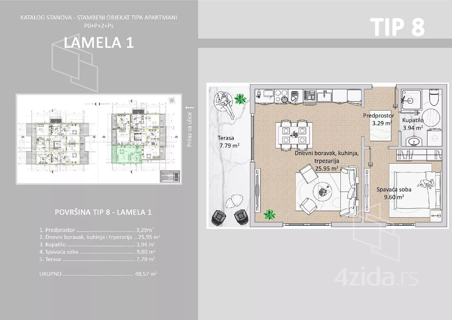 Jednosoban stan | 4zida