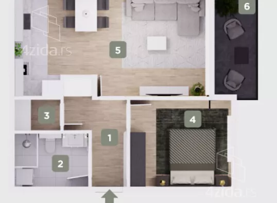 Dvosoban stan | 4zida