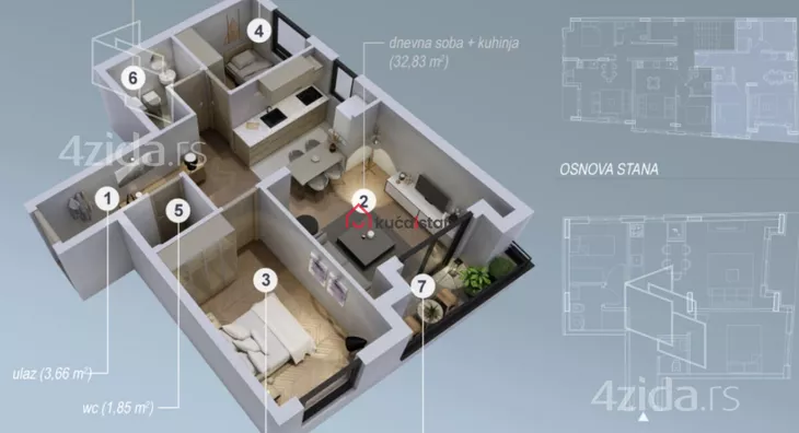 Trosoban stan | 4zida