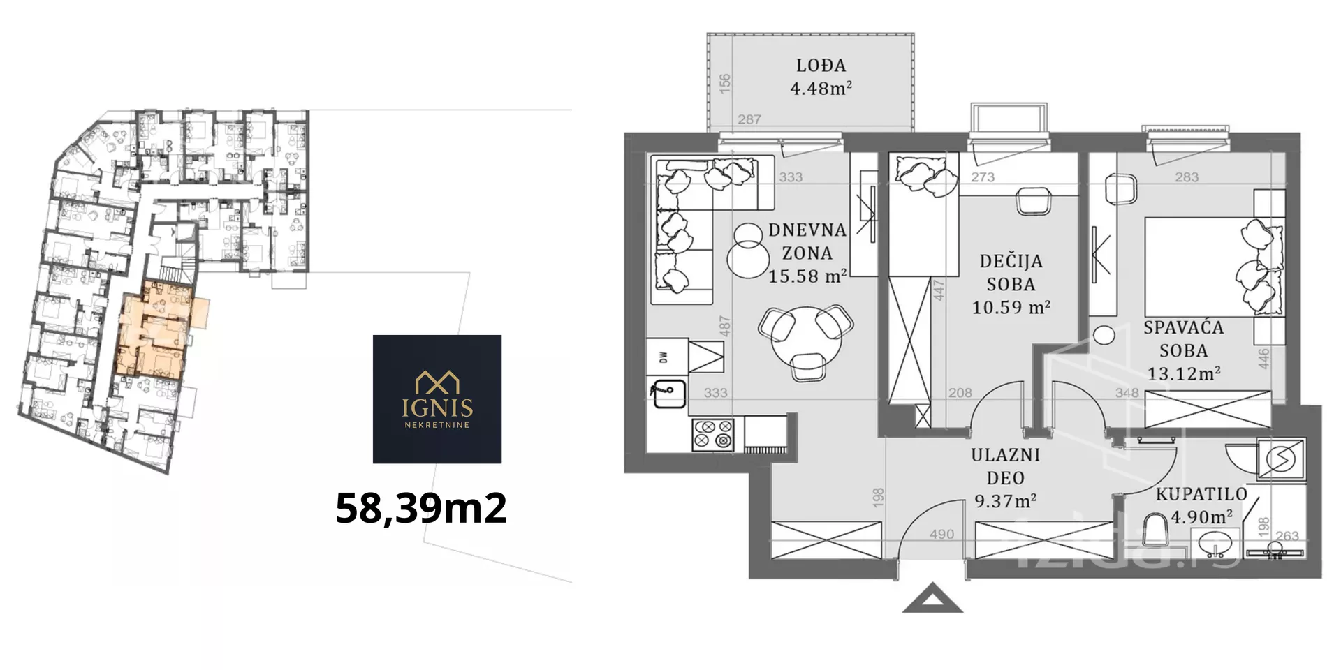 Trosoban stan | 4zida