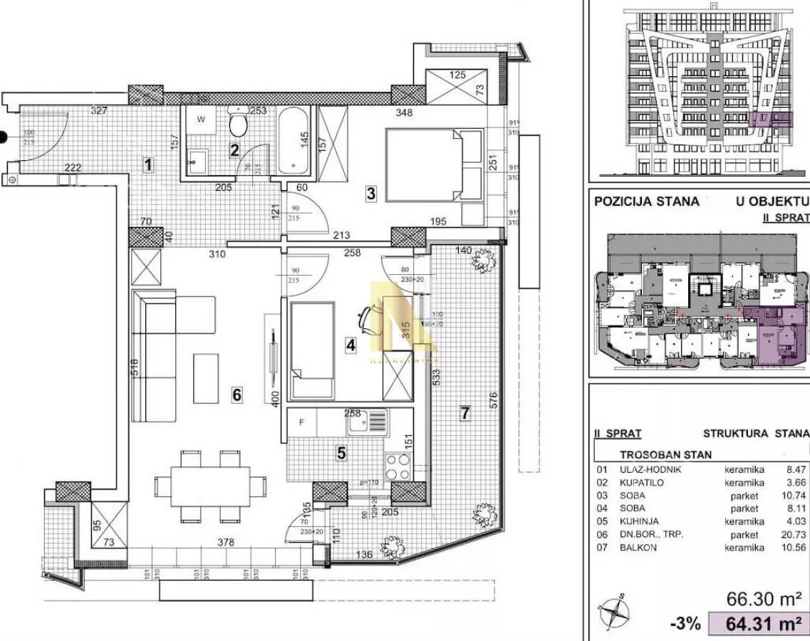 Trosoban stan | 4zida