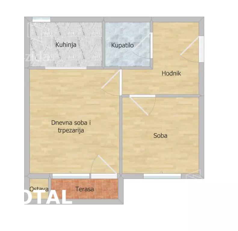 Jednoiposoban stan | 4zida