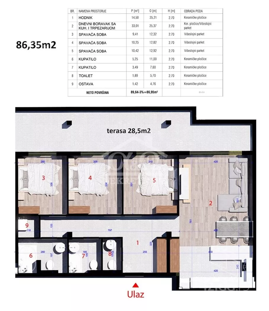 Jednoiposoban stan | 4zida