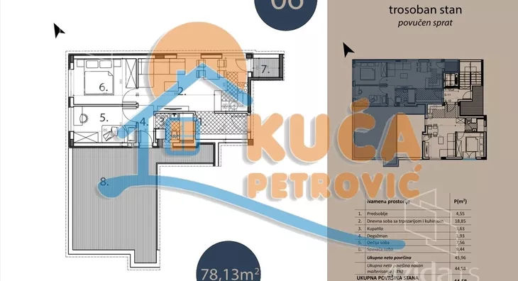 Trosoban stan | 4zida