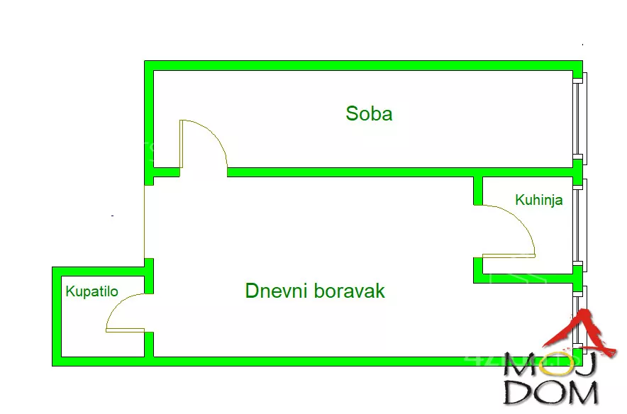 Jednoiposoban stan | 4zida