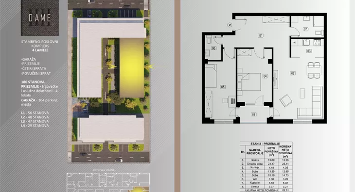 Trosoban stan | 4zida