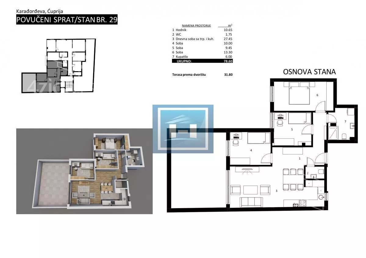 Trosoban stan | 4zida