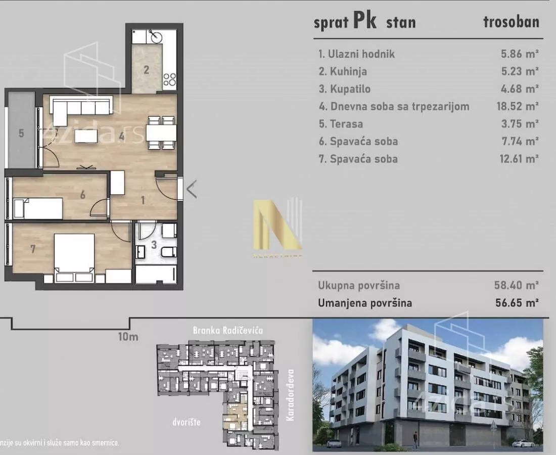 Trosoban stan | 4zida