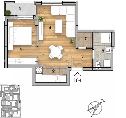 Dvosoban stan | 4zida