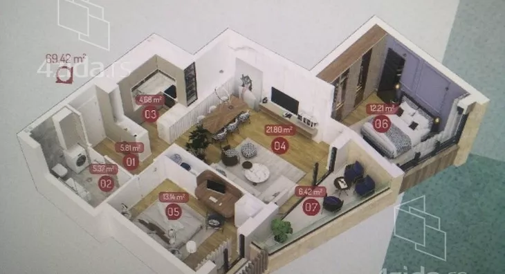 Trosoban stan | 4zida