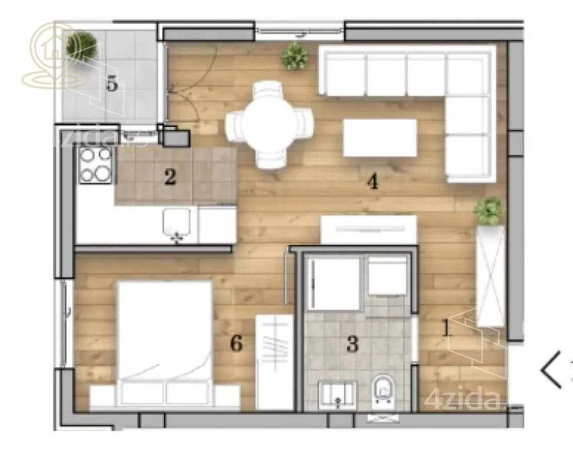 Dvosoban stan | 4zida