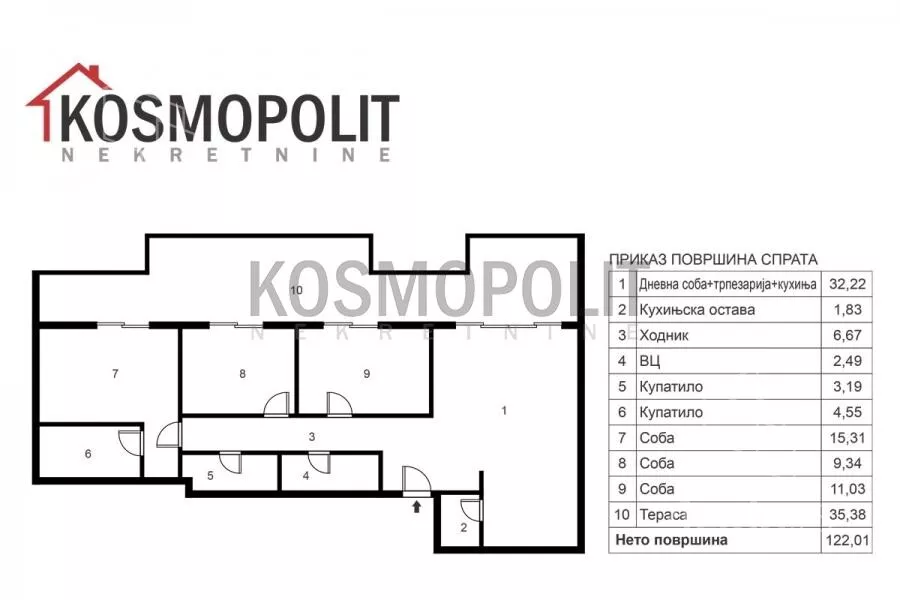 Troiposoban stan | 4zida