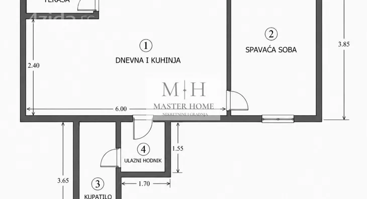 Jednosoban stan | 4zida