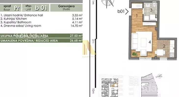 Garsonjera | 4zida