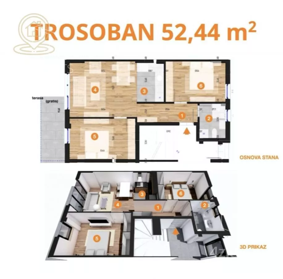 Trosoban stan | 4zida
