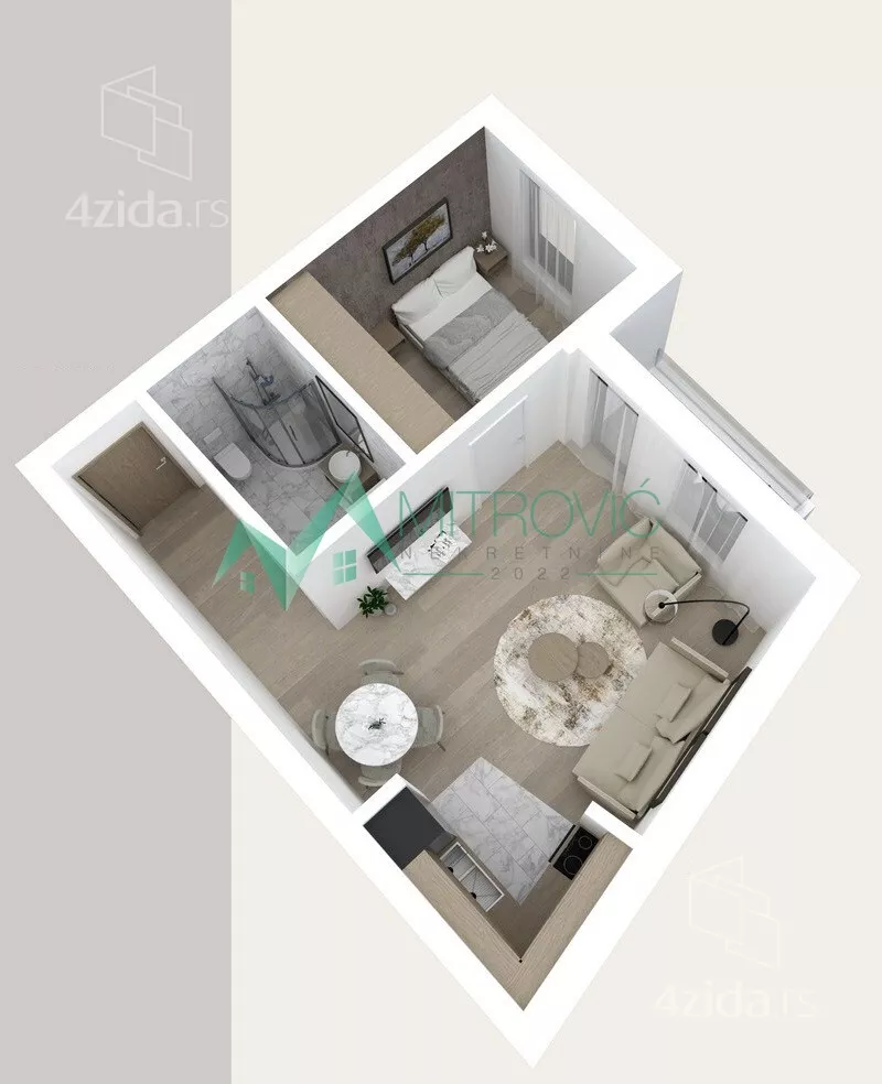 Jednoiposoban stan | 4zida