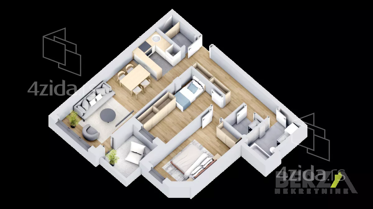 Trosoban stan | 4zida