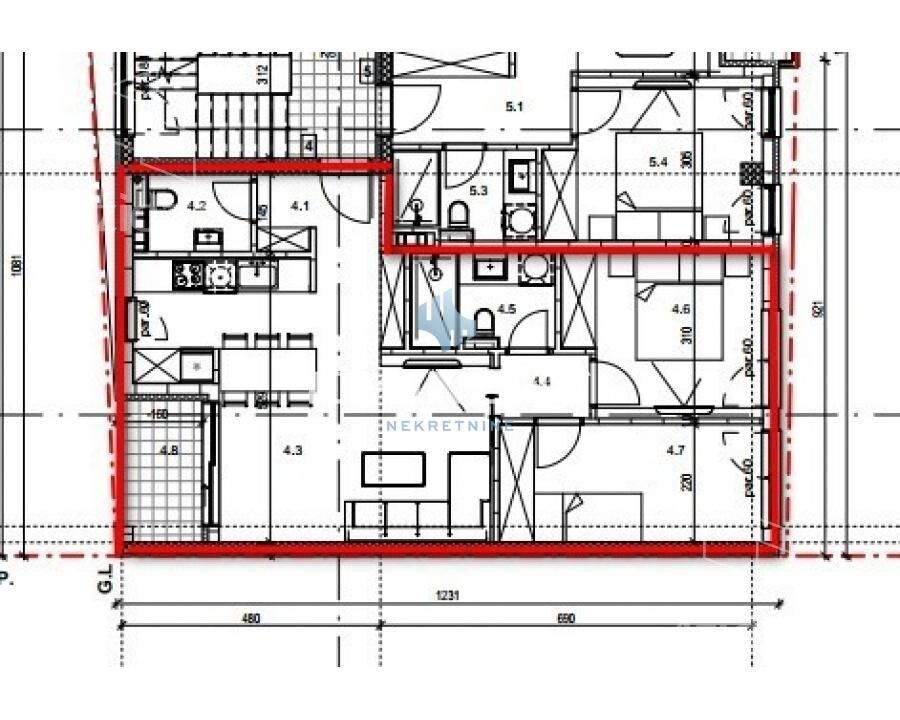 трёхкомнатная квартира на продажу, Карпошева, 227.710€, 65m² — фото