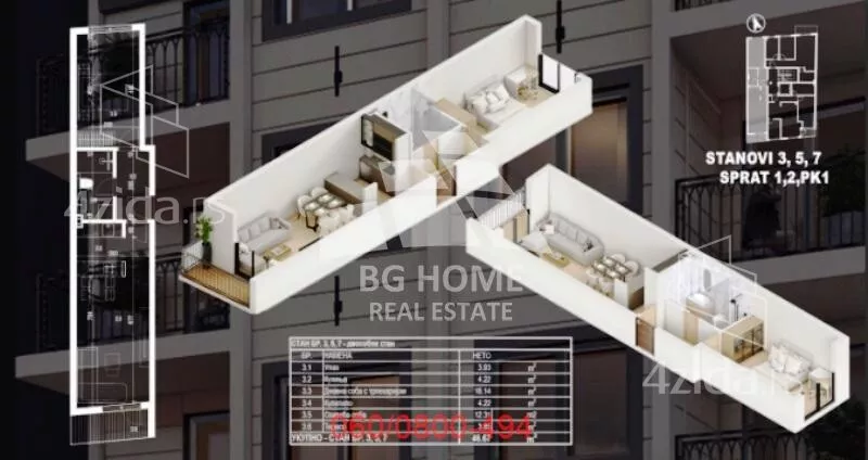 Jednoiposoban stan | 4zida