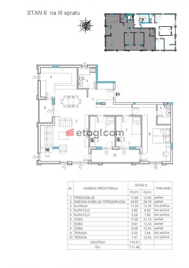 Troiposoban stan | 4zida