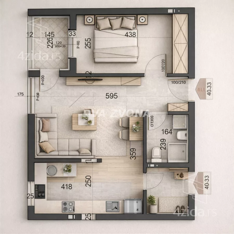 Dvosoban stan | 4zida