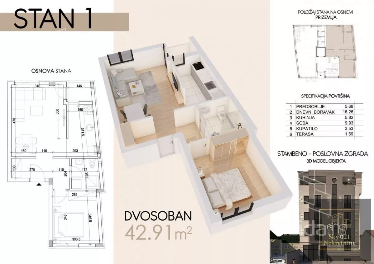 Dvosoban stan | 4zida