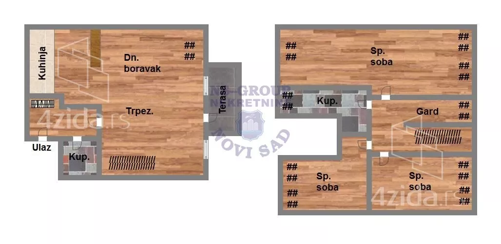 Četvoroiposoban stan | 4zida