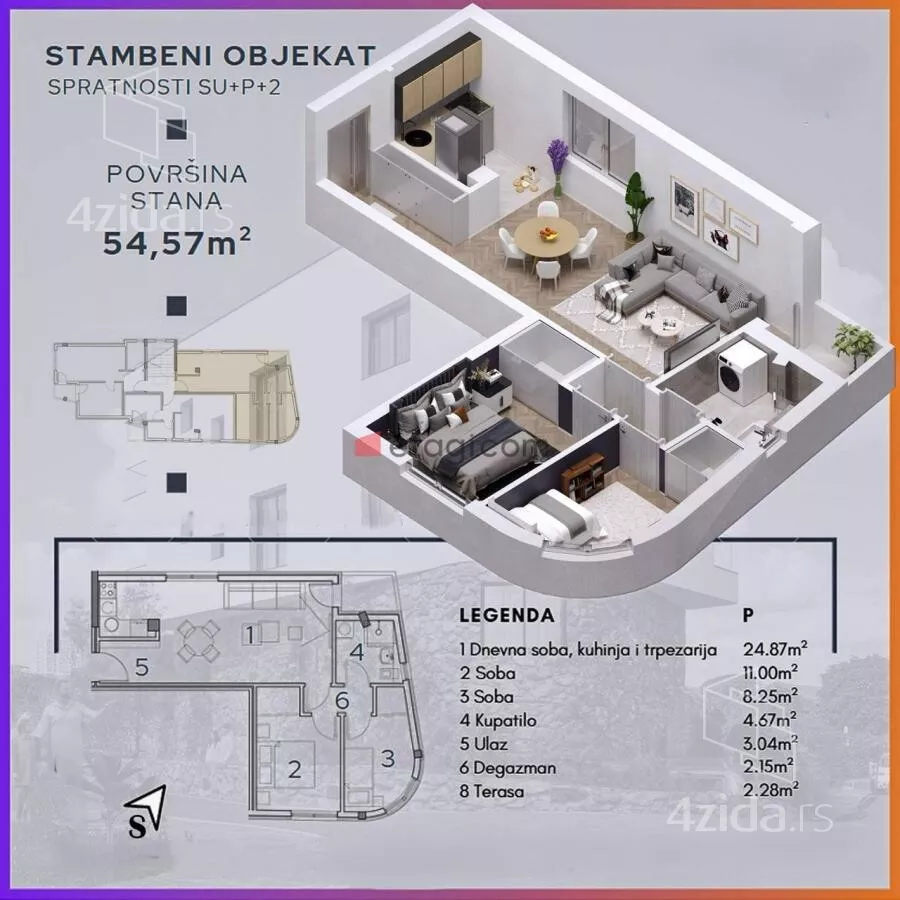 Dvoiposoban stan | 4zida