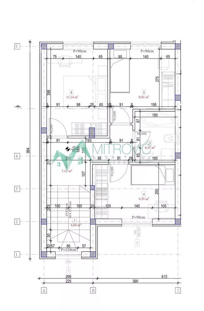 Četvoroiposoban stan | 4zida