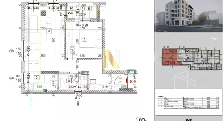 Jednoiposoban stan | 4zida