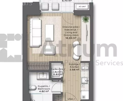 Jednosoban stan | 4zida