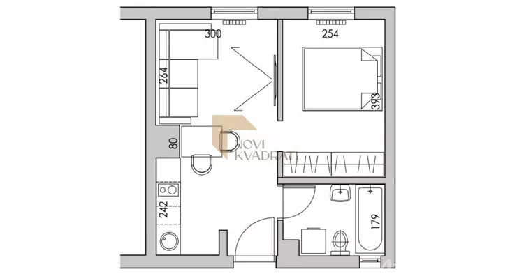 Jednoiposoban stan | 4zida