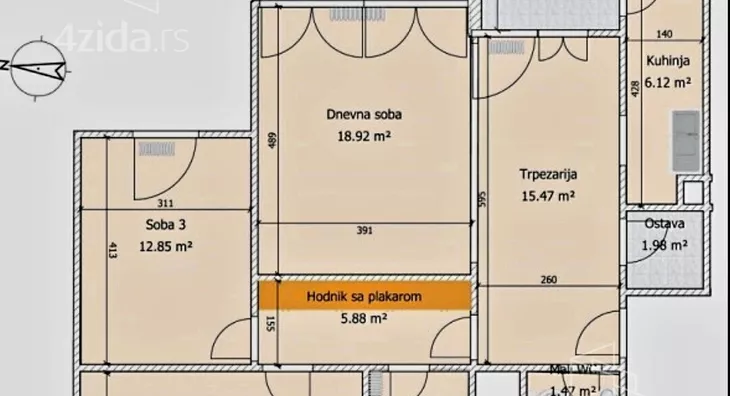Trosoban stan | 4zida