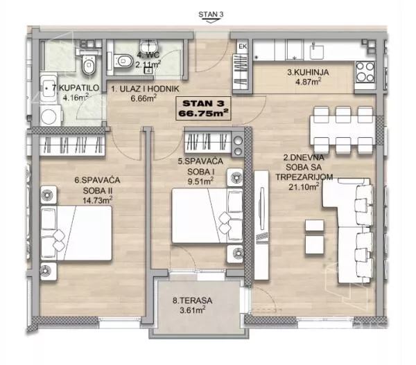 Dvoiposoban stan | 4zida