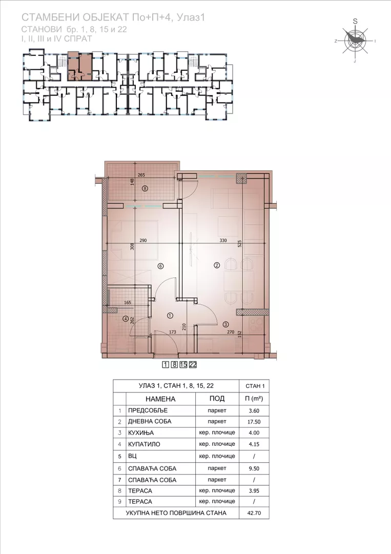 Jednoiposoban stan | 4zida
