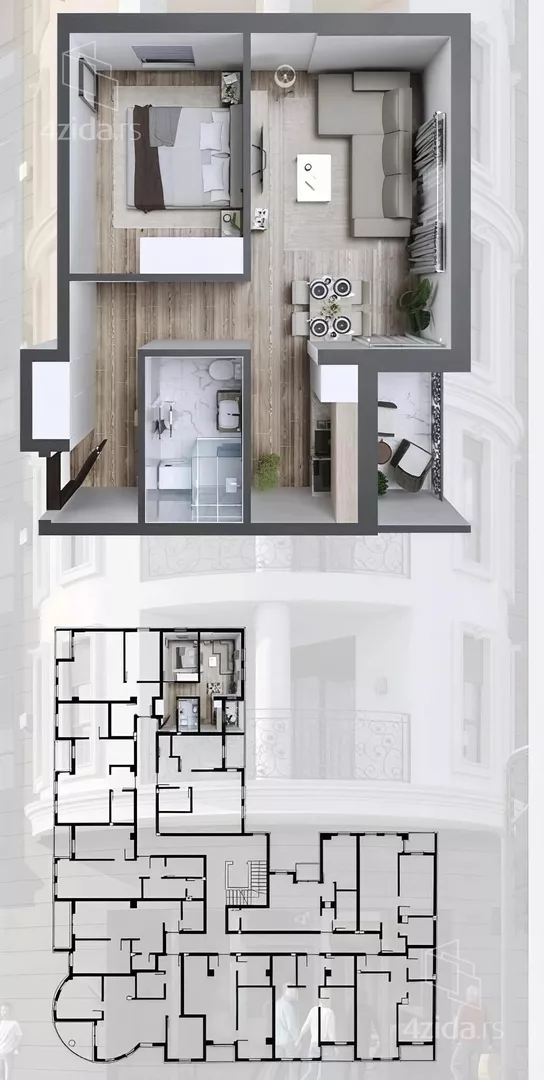 Jednoiposoban stan | 4zida