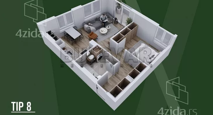 Dvosoban stan | 4zida