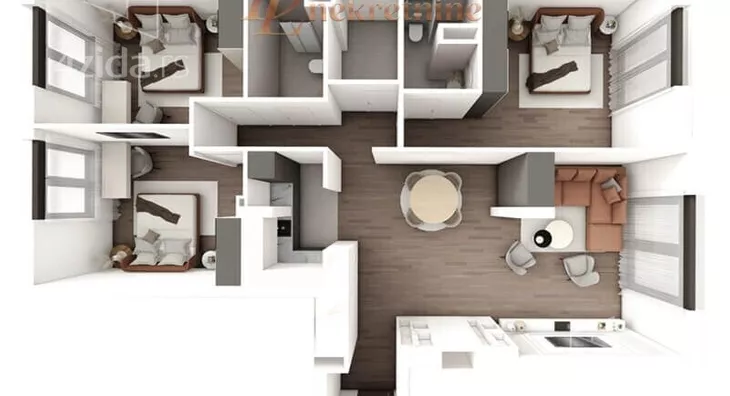 Četvoroiposoban stan | 4zida