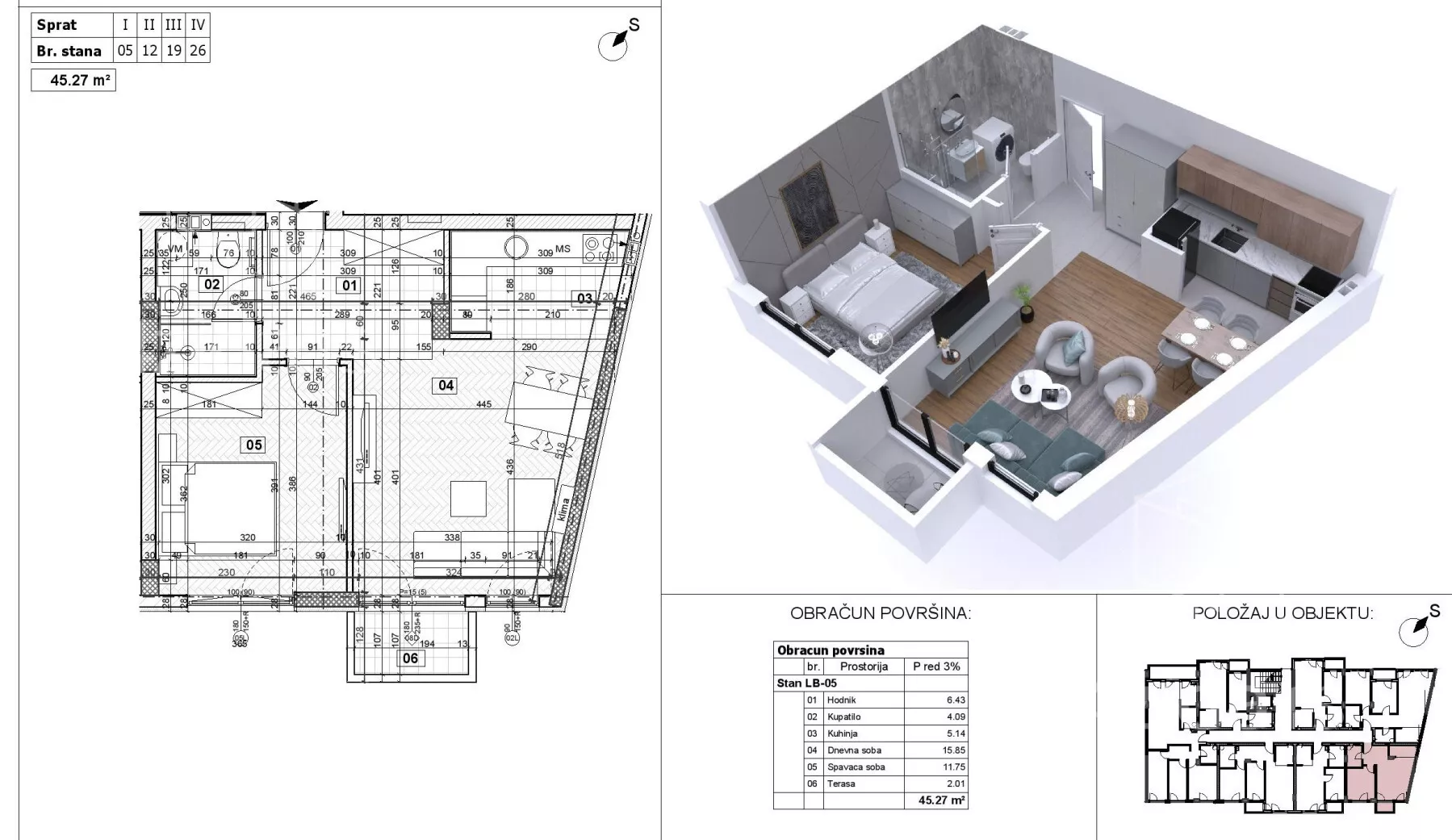 Dvosoban stan | 4zida