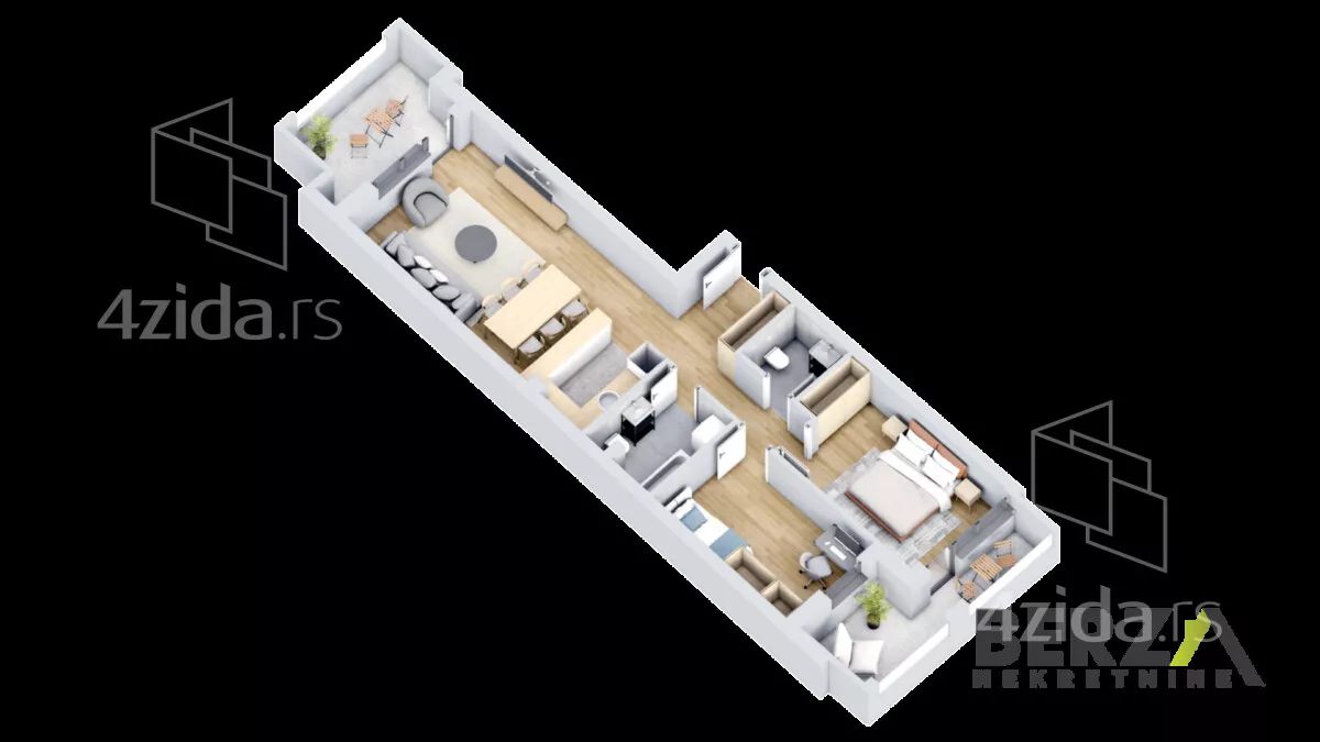 Trosoban stan | 4zida