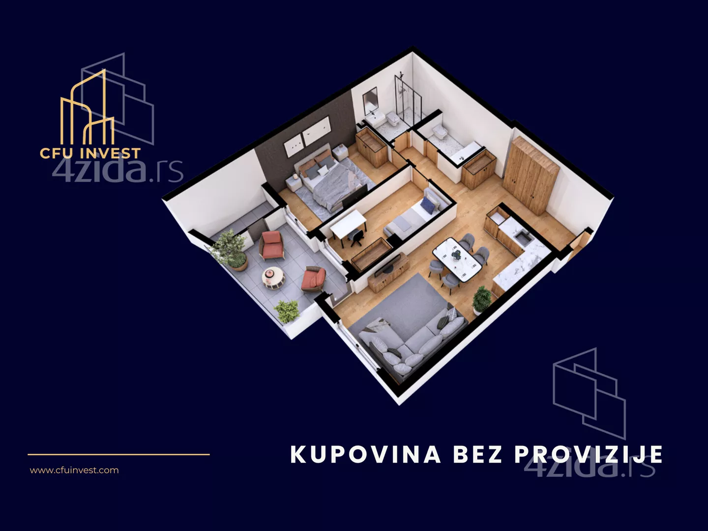 Trosoban stan | 4zida