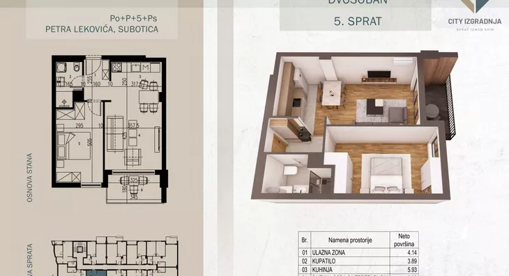 Dvosoban stan | 4zida