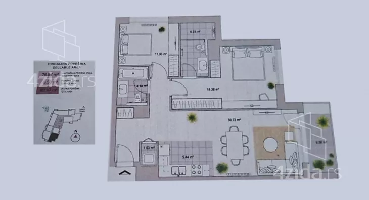 Trosoban stan | 4zida