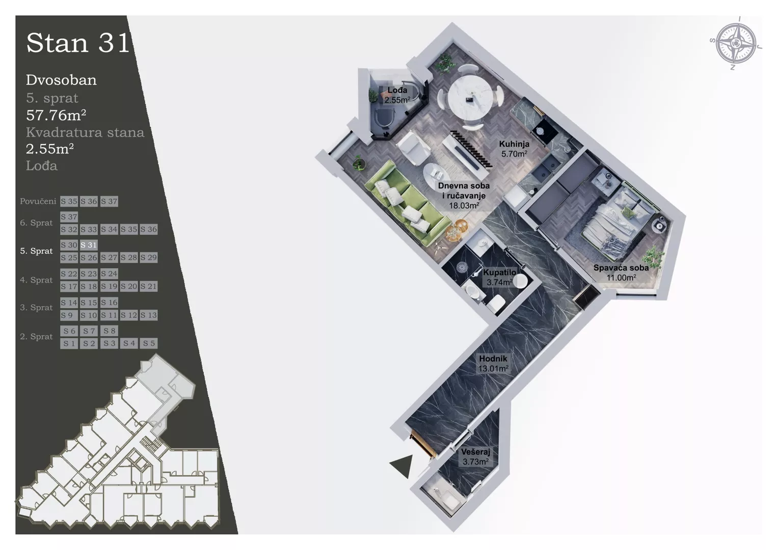 Dvosoban stan | 4zida