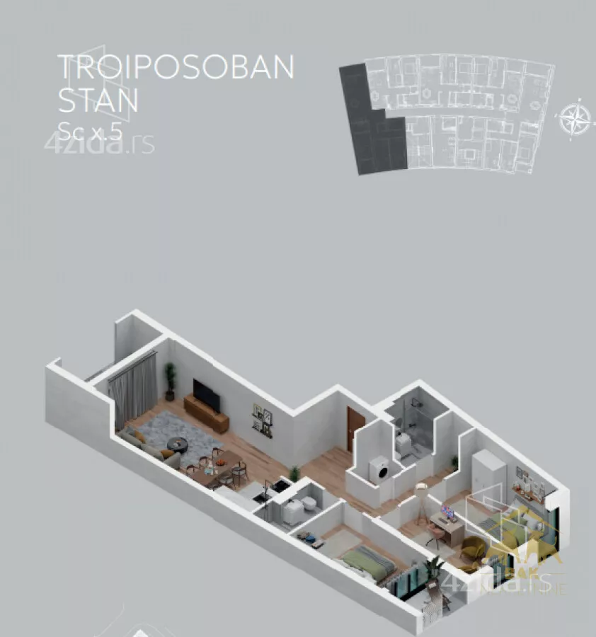 Troiposoban stan | 4zida