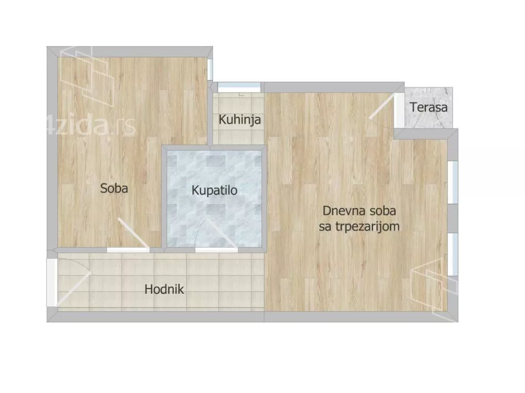 Jednoiposoban stan | 4zida