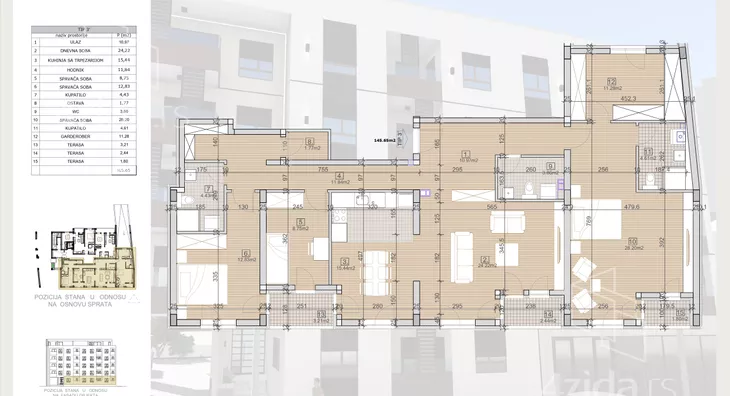 Trosoban stan | 4zida